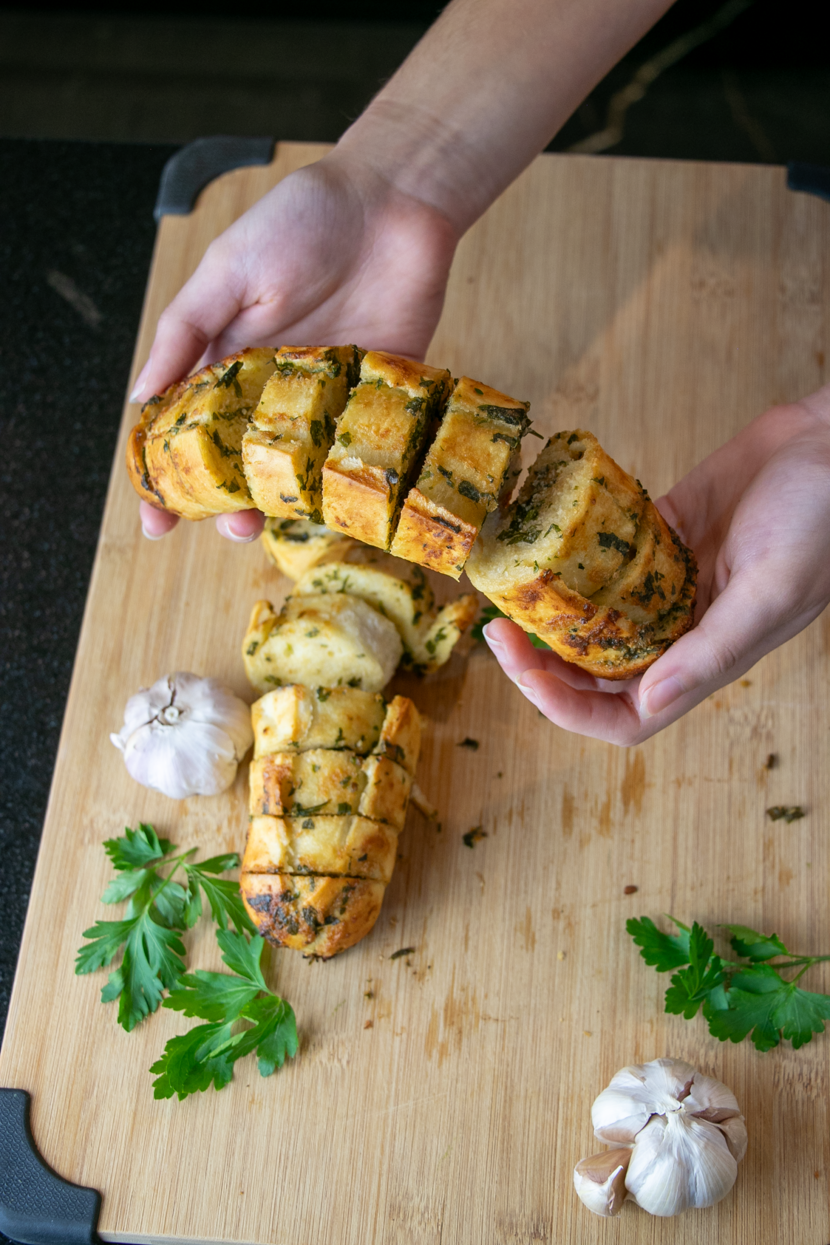 Baguette du chef held open
